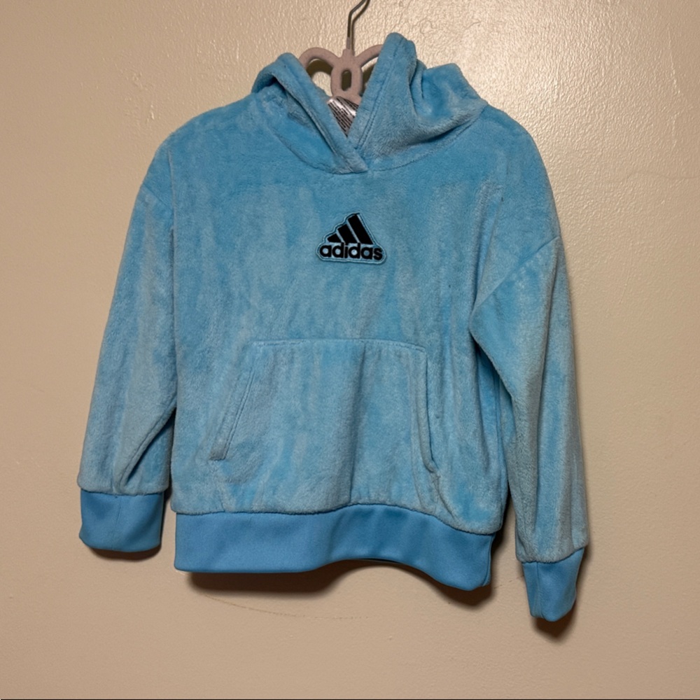 Adidas Light Blue Fleece Hoodie